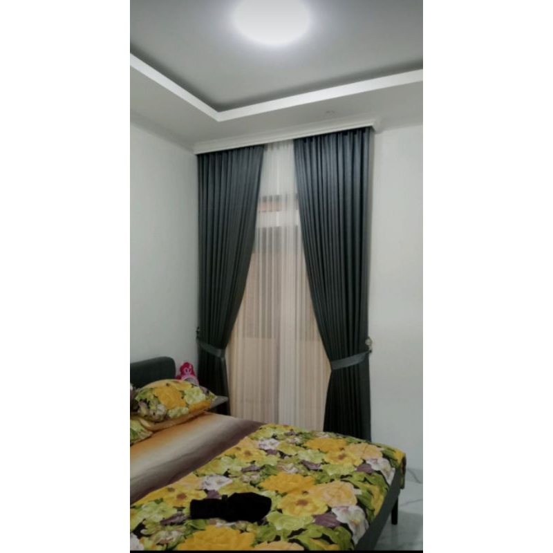 gorden tinggi 3 meter Gorden jendela tinggi 2 meter besar Gorden mewah Gorden jendela premium Gorden