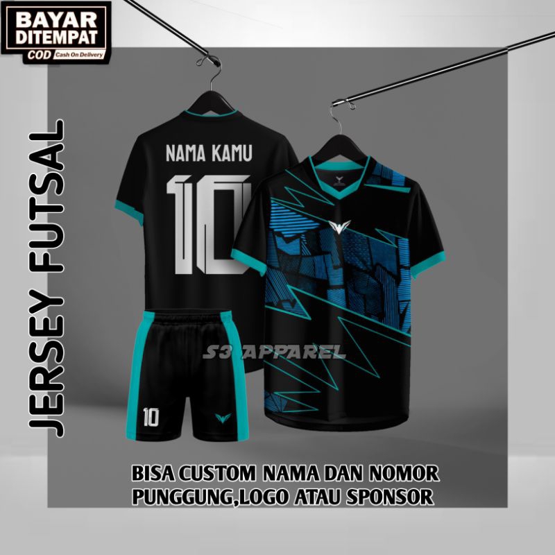 Baju bola Futsal kaos Jersey Stelan olahraga bisa tambah SABLON NAMA NOMOR PUNGGUNG SENDIRI