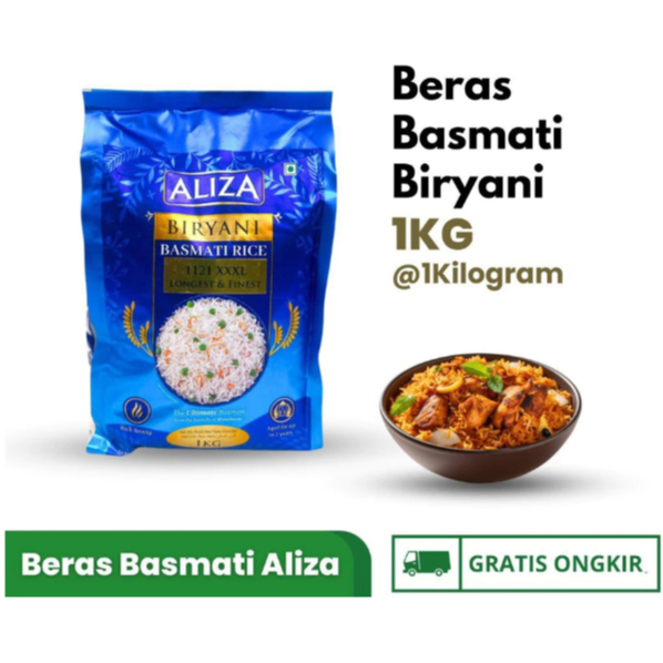 

Beras Basmati Premium Aliza Biryani Basmati1Kg Biryani Basmati Rice