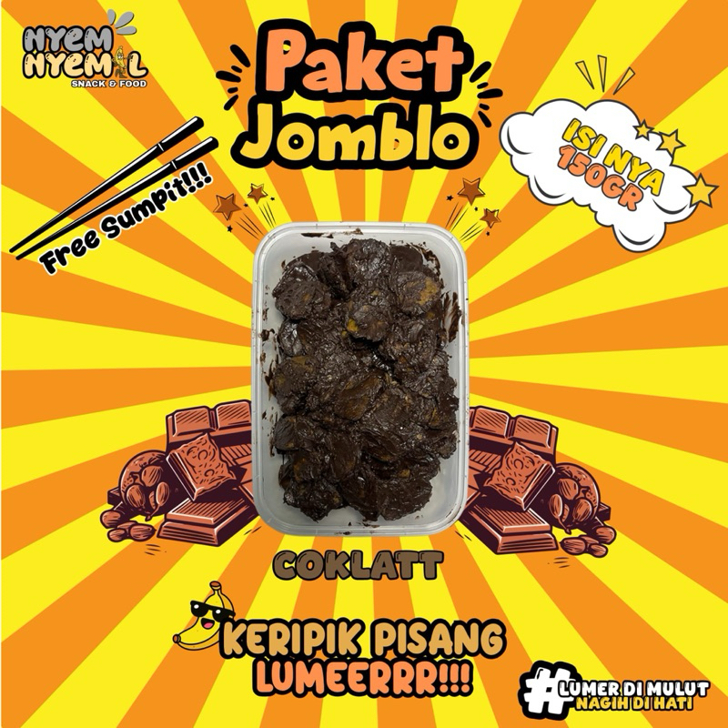

PROMO SPESIAL KERIPIK PISANG COKLAT LUMER PREMIUM BY NYEMNYEMIL | KERIPIK PISANG LUMER 150/500ML