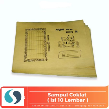 

Sampul Coklat Buku Tulis (1 Gulung Isi 10 Lembar) / Sampul Buku Tulis