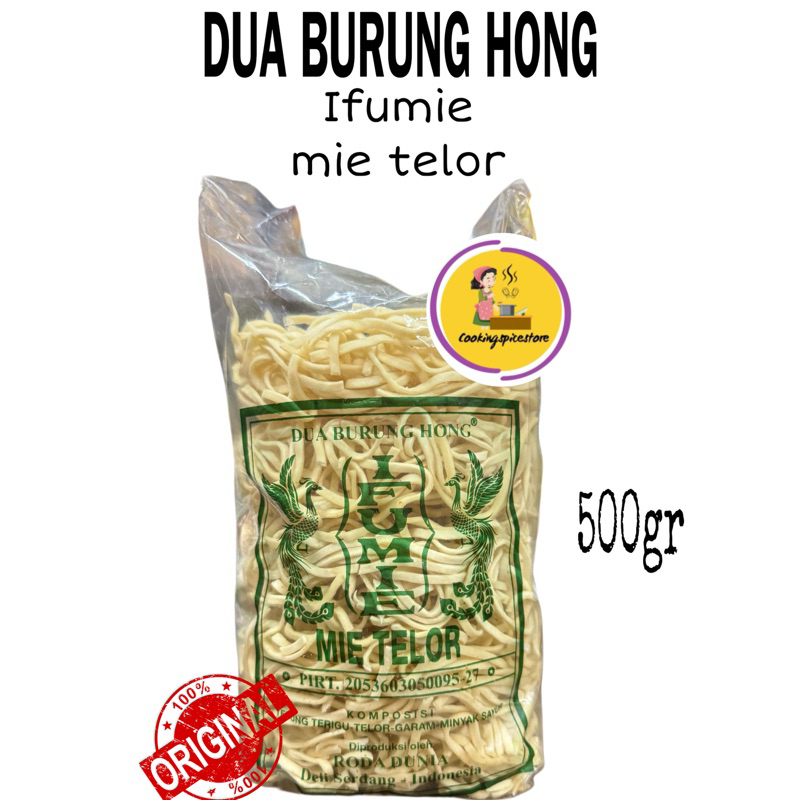 

2 merak Ifumie Medan 500 gram Cap dua burung hong merak (Mie Telur)