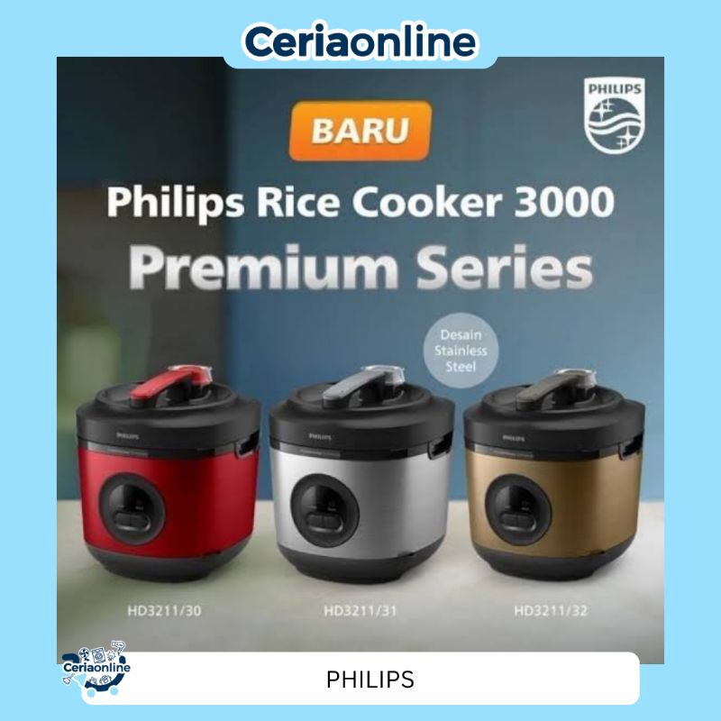 PHILIPS Magic Com HD - 3211 Rice Cooker Stainless 1,8 Liter