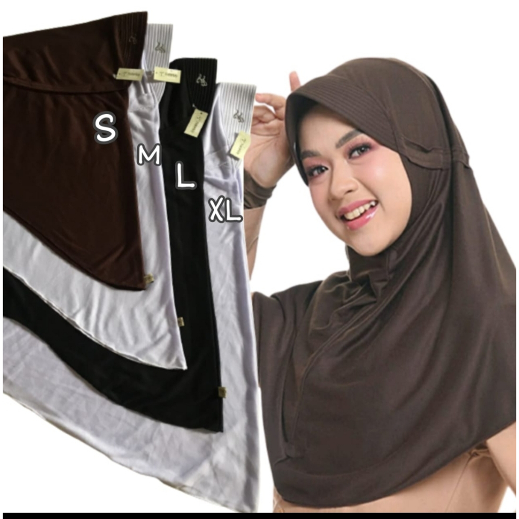 Kerudung sekolah Rabbani kw innova LX / jilbab instan pita tertutup TK SD SMP SMA