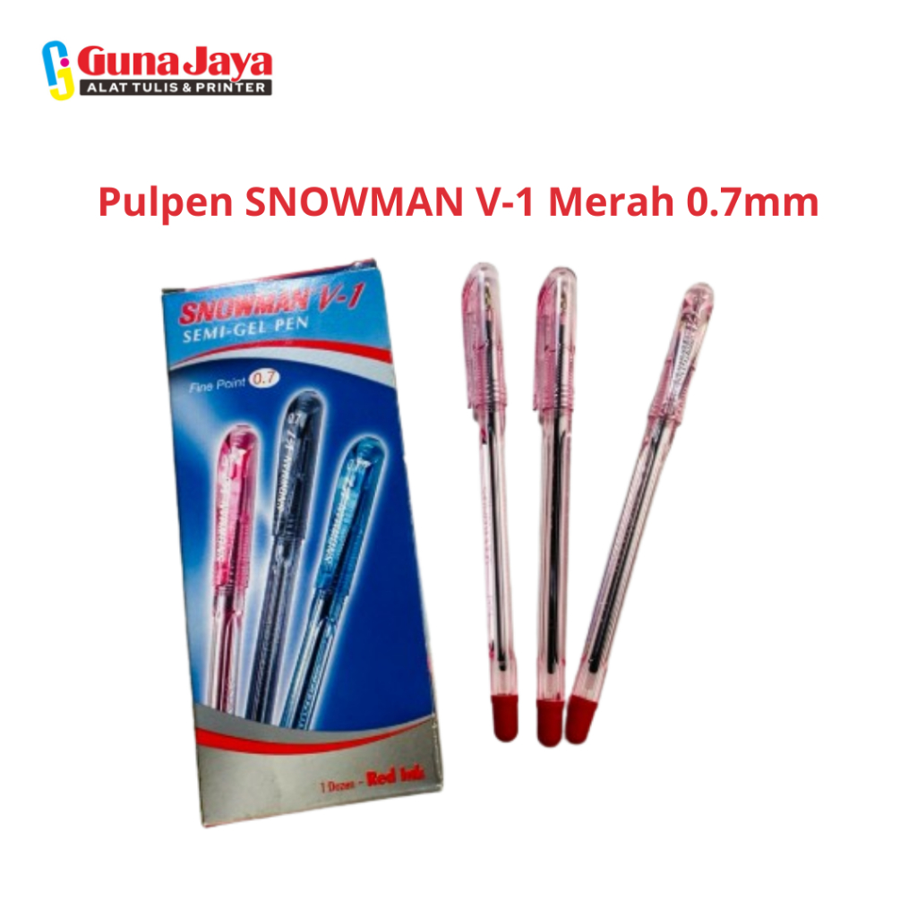 

Pulpen SNOWMAN V-1 Merah 0.7mm