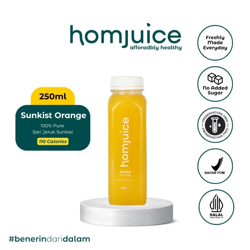 

Homjuice - Sunkist Orange 250 ml (Cold-Pressed Juice/Jus/Detox)