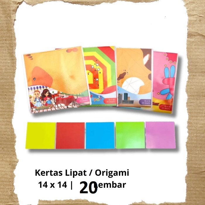 

Kiky Origami Kertas Lipat Berwarna 14 x 14cm ATP 80 (20 Sheets)
