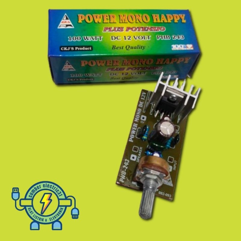 KIT DRIVER POWER AMPLIFIER MONO HAPPY DC 12 VOLT 100 WATT