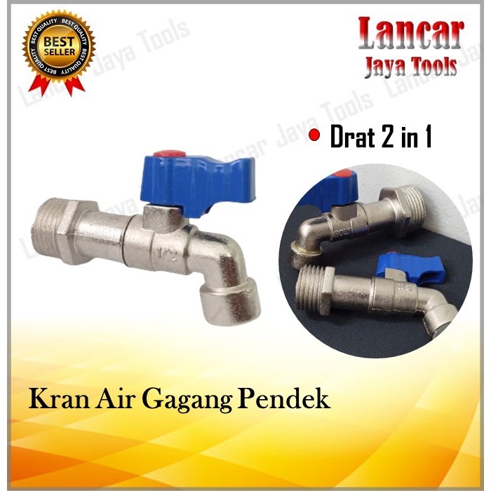 Kran Air Cebol Tembok / Keran Bola Kran Cubit / Kran Tembok MODEL Onda 1/2" Body Panjang / Keran Air