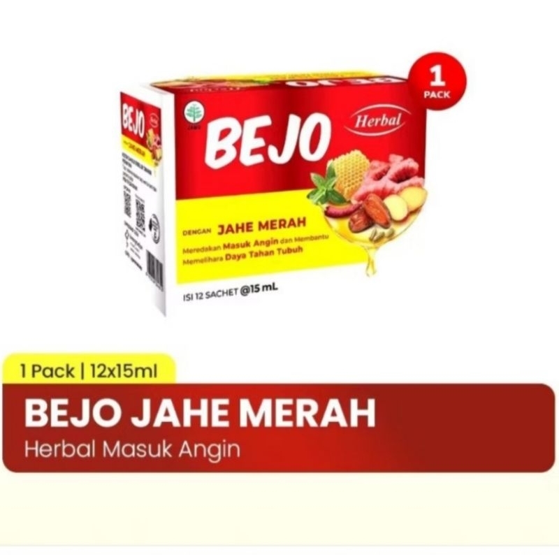 

Bejo jahe merah kemasan box (12 sachet)