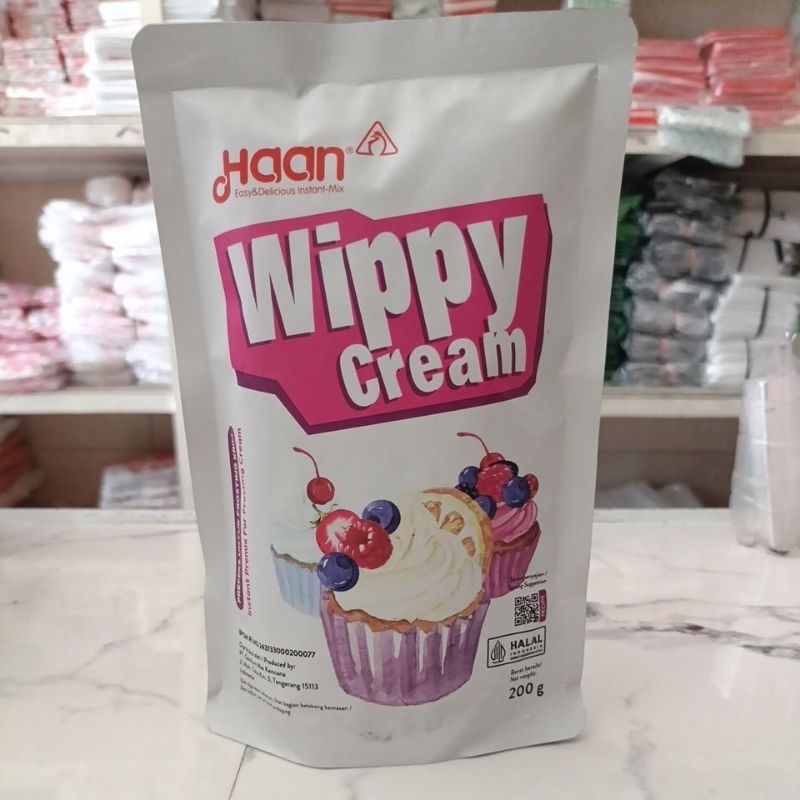 

Wippy Cream merek ( Haan ) kemasan 200gram