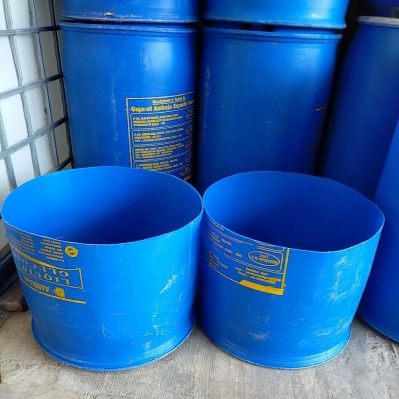 drum plastik potongan 200L .kuat tahan cuaca.
