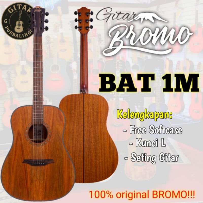 GITAR AKUSTIK BROMO BAT 1M ORIGINAL GITAR TOP SOLID GITAR BROMO BAT 1M