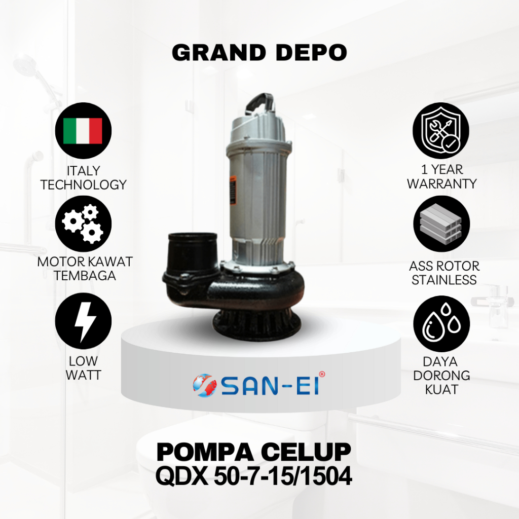 San Ei Pompa Air Celup QDX 50-7-15/1504 / Pompa Air Celup San Ei