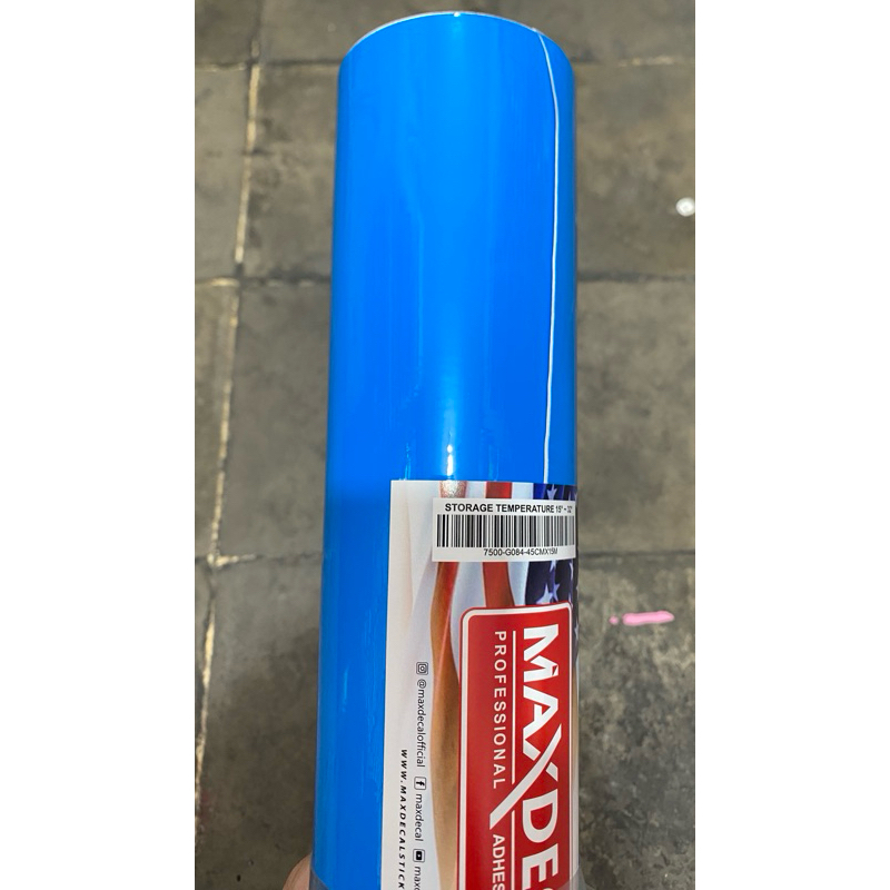 skotlet biru muda glossy maxdecal 7500-G084 stiker biru muda glossy