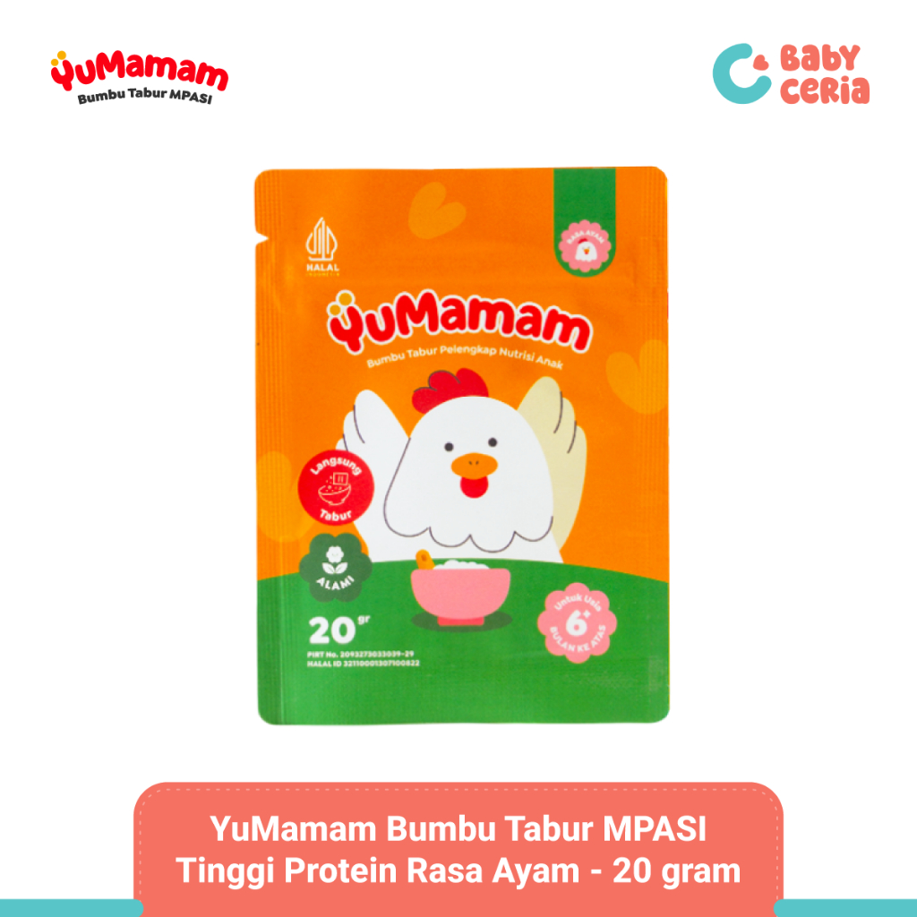 

YuMamam Bumbu Tabur MPASI Tinggi Protein Rasa Ayam - 20 gram