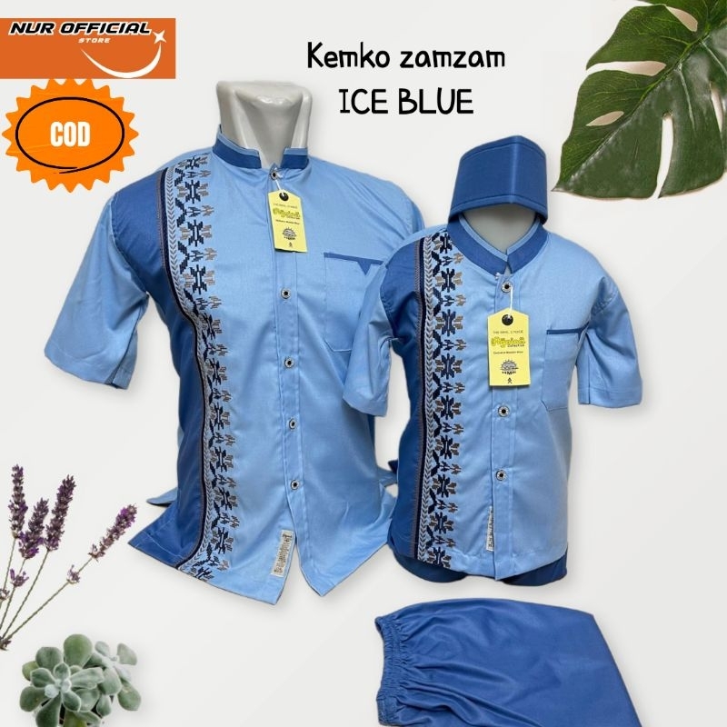 NOS_AGNINA KEMKO ZAMZAM TOYOBO PLATINUM FODU COUPLE Lengan Pendek || Koko Ayah dan Anak 1-15 tahun b