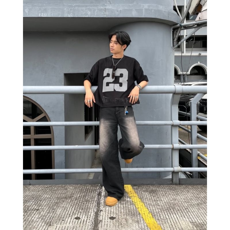 Celana Jeans Kulot Baggy Gombrong Pants Outfit Skena Gombrong Loose-fitting Y2K Shabby Chic Biru Hit