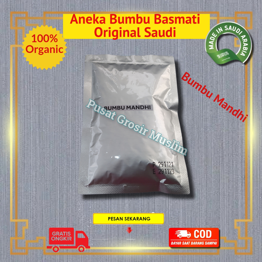 

Bumbu Nasi Mandhi isi 15 gram / Bumbu Mandhi Nasi INSTAN No MSG 15gr