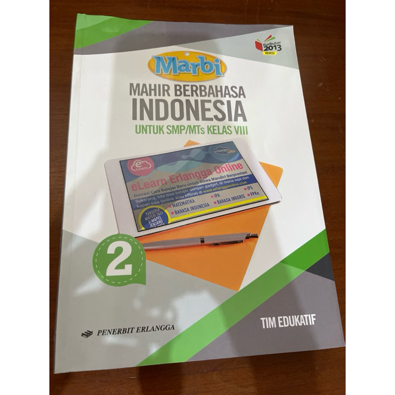 Buku Mahir Berbahasa Indonesia SMP kelas 2 Erlangga