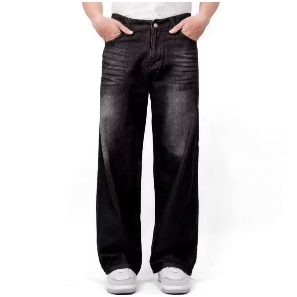 Celana Jeans Pria Panjang Baggy Jeans Celana Jeans Pria Loose Pants Oversize Gombrong