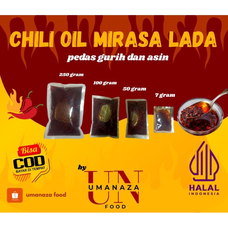 

Forcysn Chili Oil/Minyak Cabai Paket Hemat Isi (10 Pcs) Kemasan 7 Gram