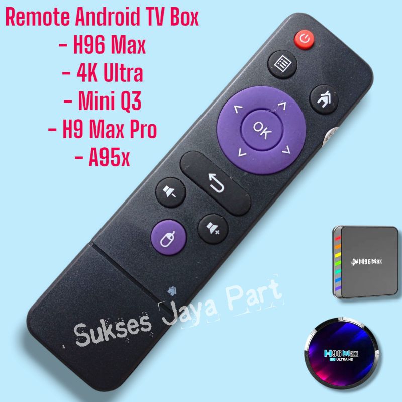 Remote Android H96 Max Pro mini Q3 Ultra 4K A95X