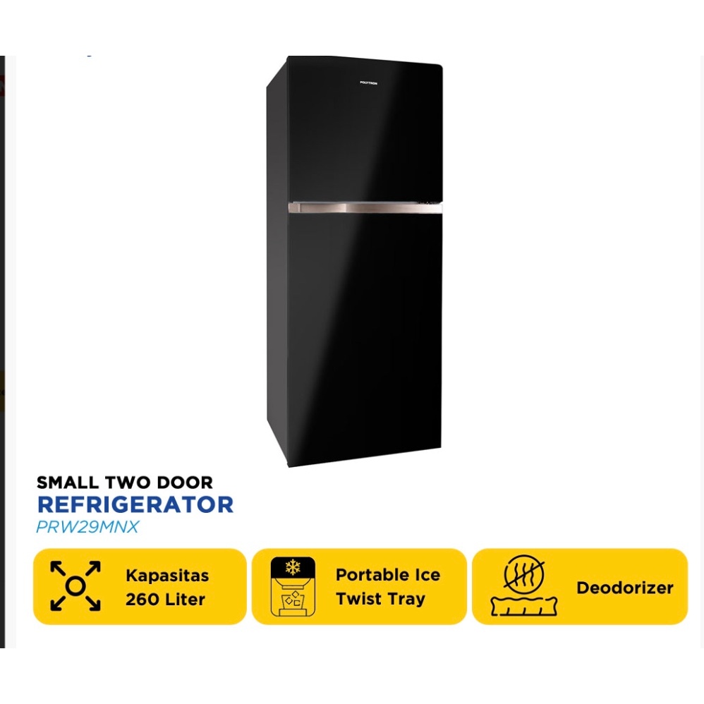 POLYTRON KULKAS 2 PINTU KECIL 2 DOOR SMALL REFRIGERATOR PRW29MNX POLYTRON KULKAS 2 PINTU KE