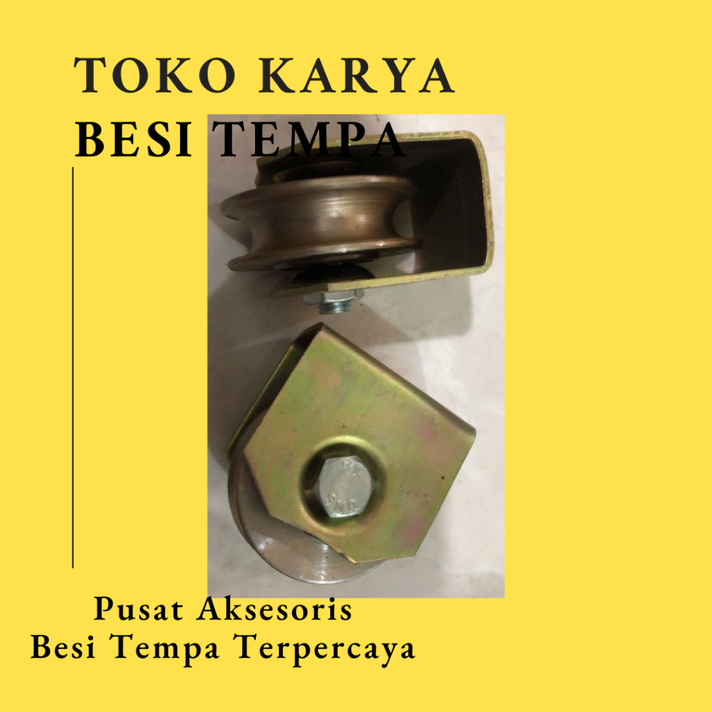 Roda Sliding Door / Roda Pagar Besi / Rel Siku Rel AS Bulat / Rel Pintu Gerbang Roda Pagar Besi / Ro