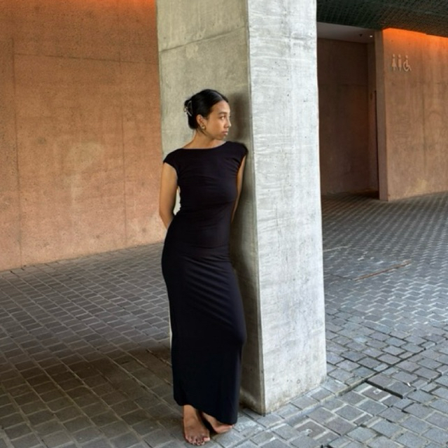 HERLUXE ─ AVA BACKLESS MAXI DRESS | dress wanita | dress backless