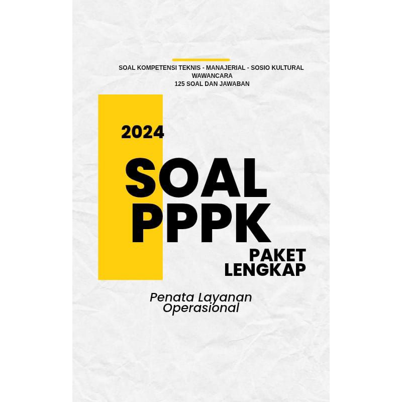 Buku Soal PPPK Penata Layanan Operasional (Soft file)