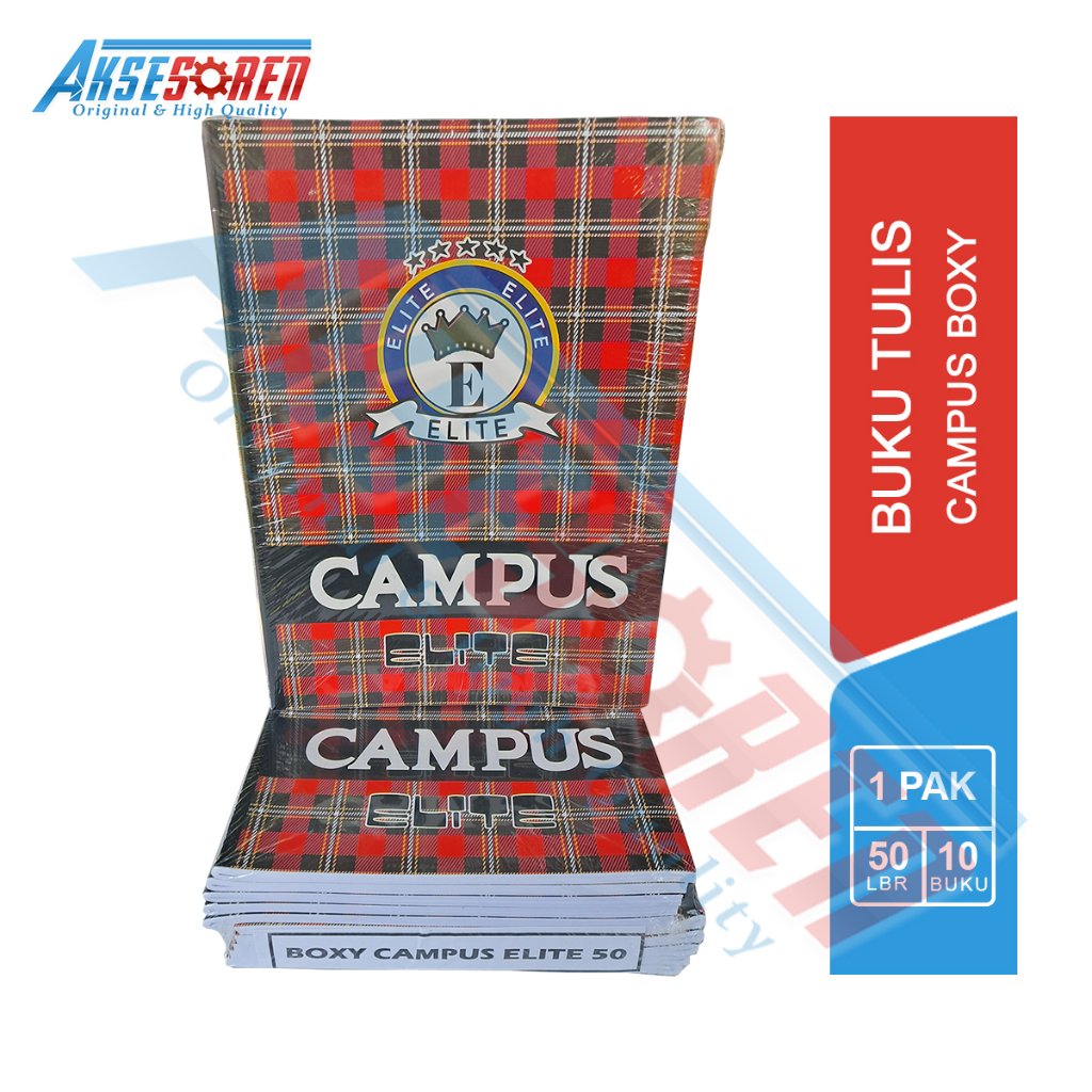 

Buku Tulis Campus [Isi 50 Lembar/10 Buku/1 Pack] / Buki Tulis Sekolah Kuliah SMP SMA 1 Pak Murah