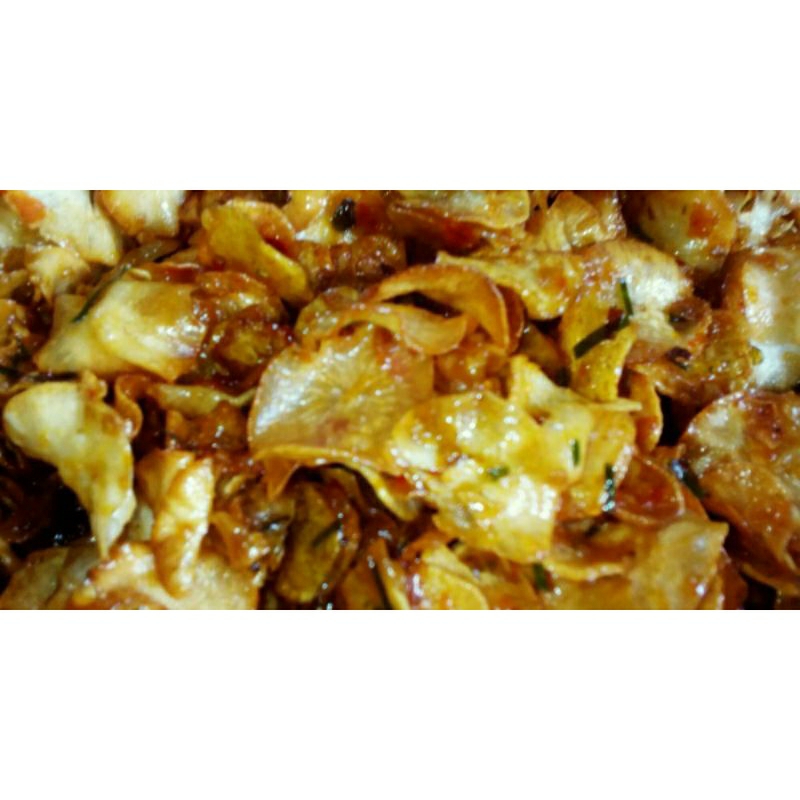 

keripik singkong pedas daun jeruk500gr.