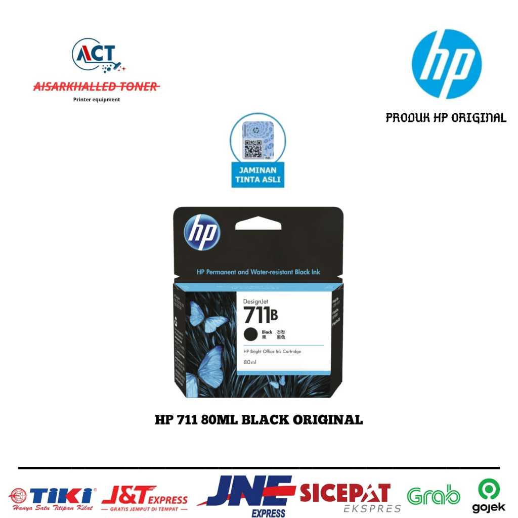 Tinta Cartridge HP 711B 80-ml Black Designjet Ink