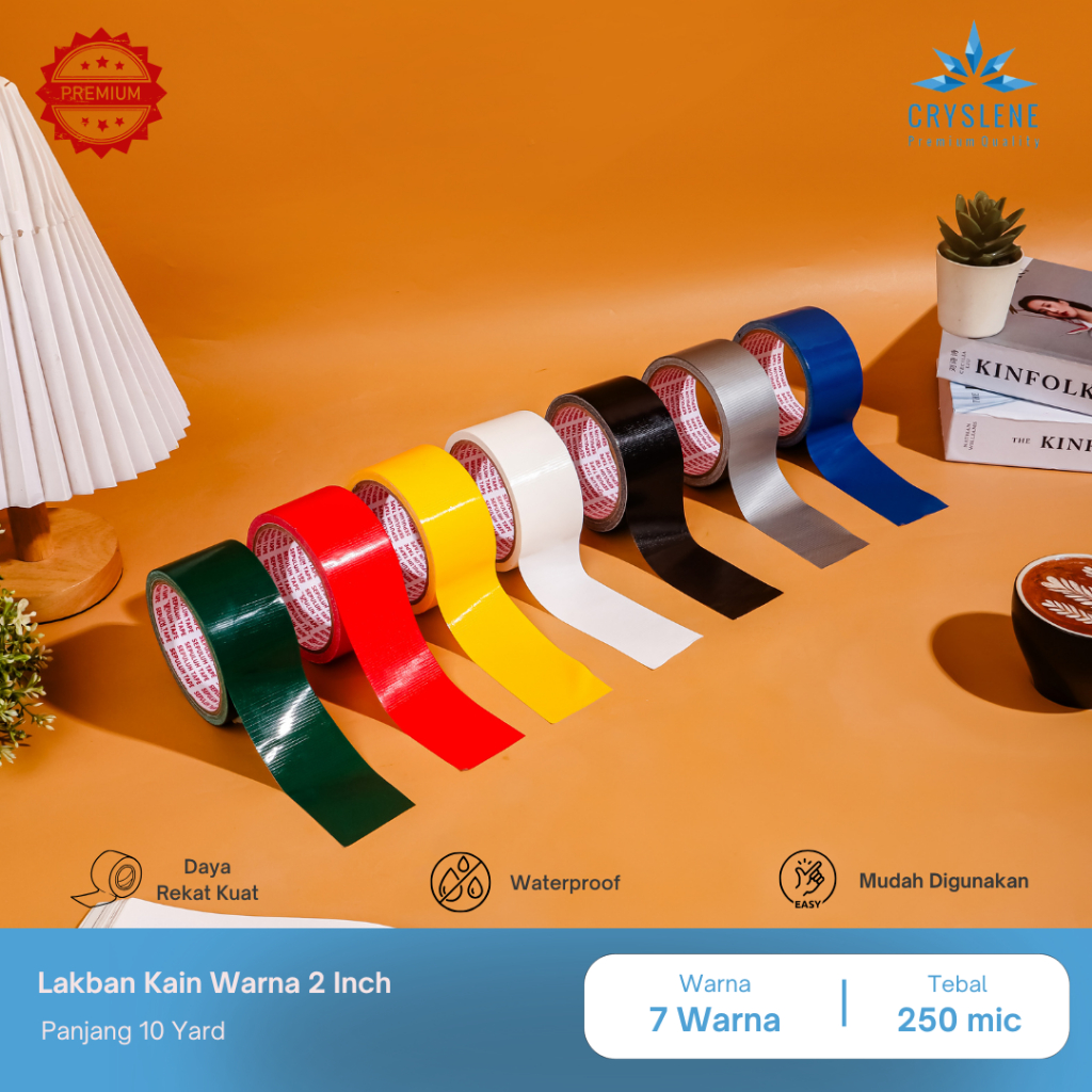 

CRYSLENE Lakban Kain Warna Cloth Tape 2 Inch (10Yard)
