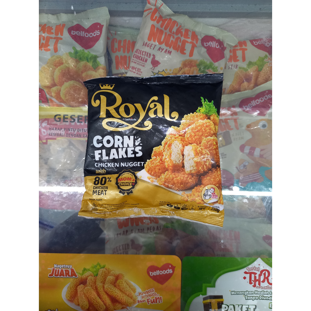 

Frozenfood BELFOODS ROYAL Nugget Ayam Corn Flakes 250gr