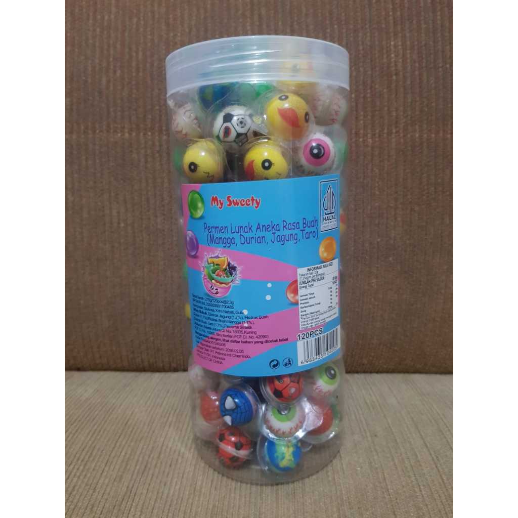 

Permen Lunak Mini Viral aneka rasa buah DSM / MY SWEETY isi 120 pcs