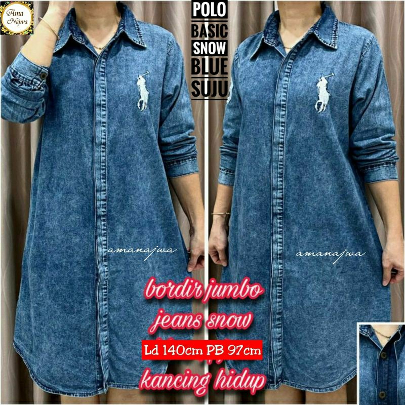 Basic Ld 140 Tunik Jeans JUMBO OVERSIZE / amanajwa