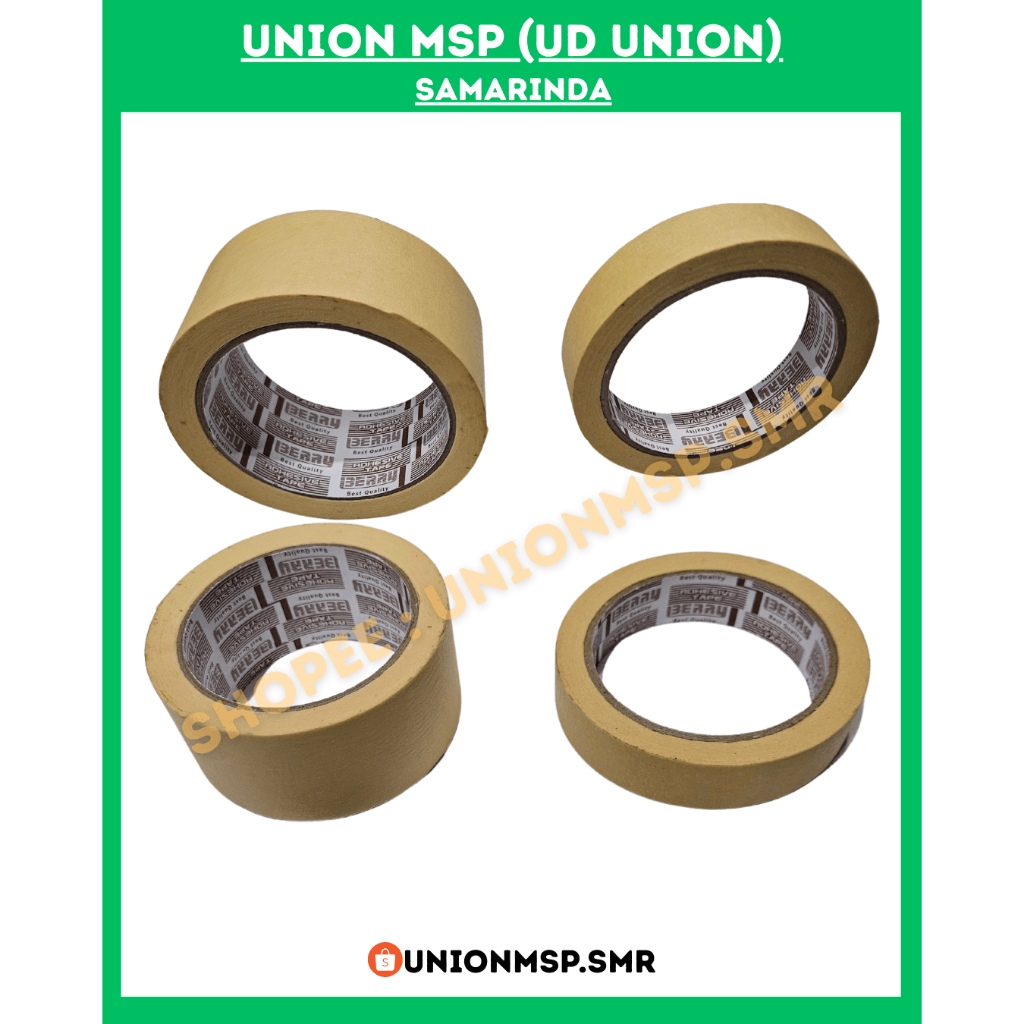 

BERRY Adhesive Tape 1 Inch & 2 Inch | Lakban Kertas Perekat Serbaguna Kuat dan Praktis