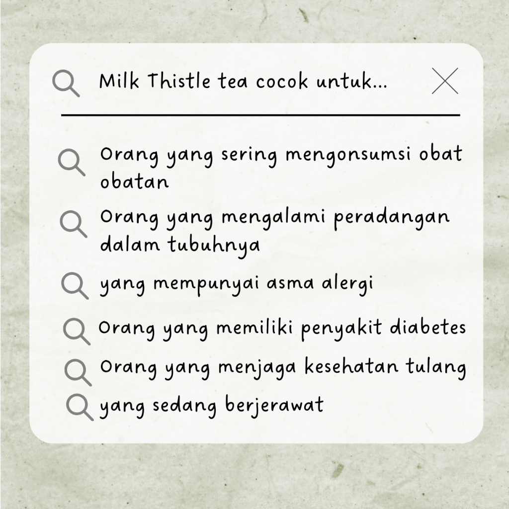 

AKEH RAW TISANE Milk Thistle Tea : Teh Celup Biji Milk Thistle Isi 30 Tea Bag
