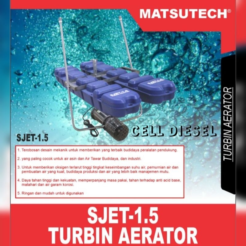 Turbin Aerator MATSUMOTO SJET 1.5 / 2 HP 3 Phase