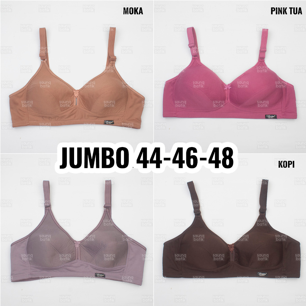 BRA BH WANITA TANPA KAWAT TANPA BUSA NON KAWAT NON BUSA SPORT BRA JUMBO BIG SIZE 44-48
