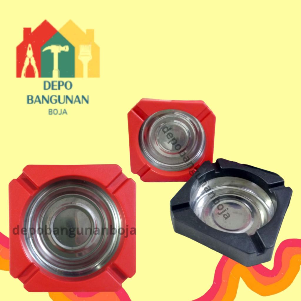 ( Segi ) Asbak Stainless ABS /Asbak Stainless / Asbak