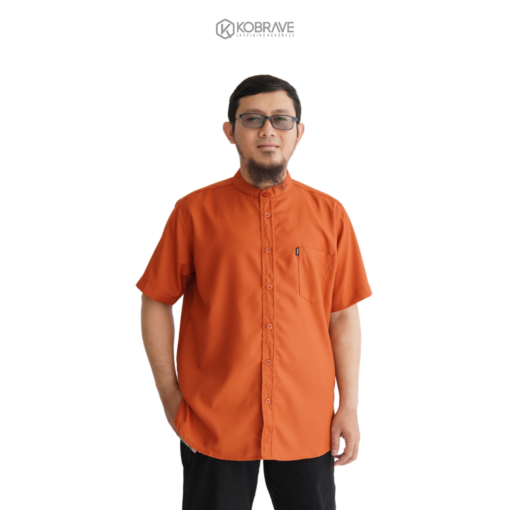 KOBRAVE - Kemeja Koko Pria Lengan Pendek Kemko Shafwan