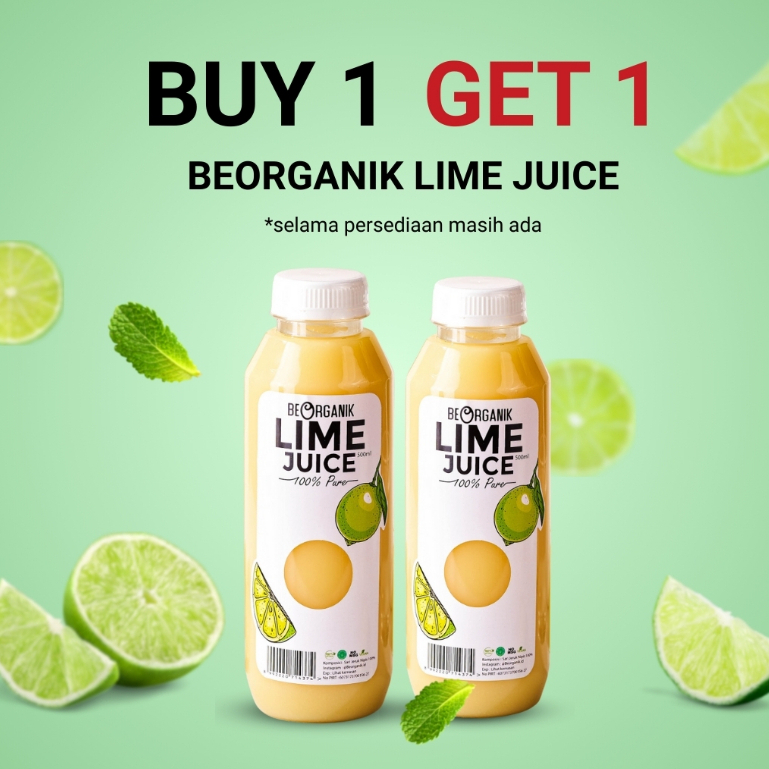 

Buy 1 Get 1 BeOrganik Pure Lime Juice 100% / Sari Jeruk Nipis 250ml - Brothermeatshop