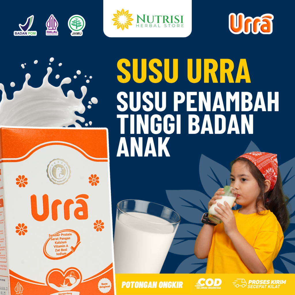 

Susu Urra Saanen Premium - Tambah Berat & Tinggi Anak, Atasi GTM & Cegah Stunting - Original Halal BPOM