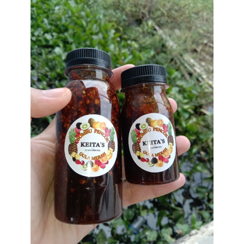 

Keita's bumbu pencok gula merah//cocolan rujak//pedas50 ml
