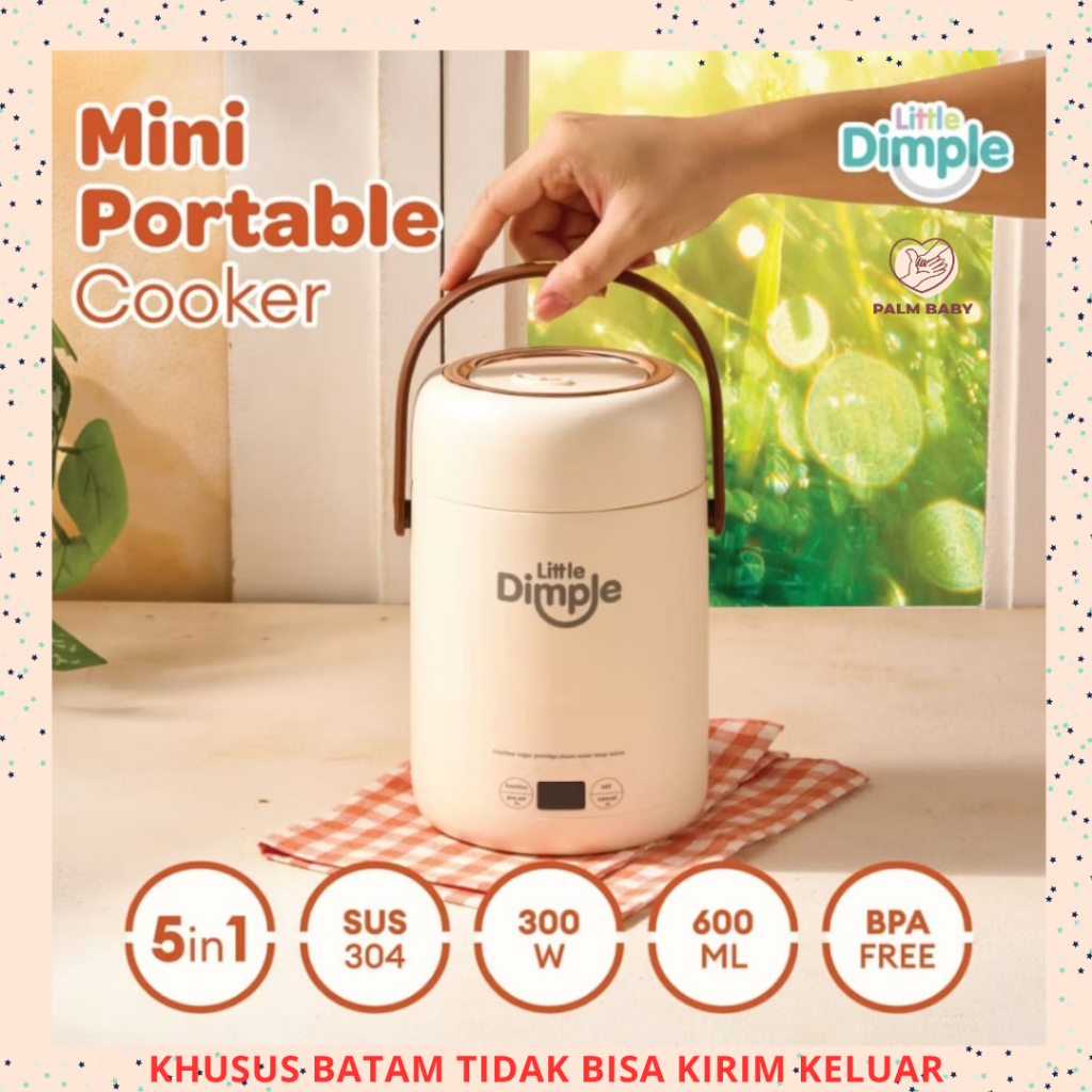 Little Dimple Mini Portable Cooker - Alat Masak Mpasi - Rice Cooker Mini - Alat Masak Portabel
