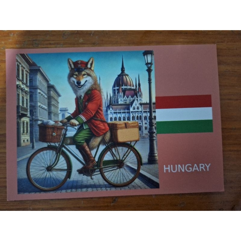 

kartu pos fantasy mail delivery hungary postcard