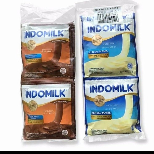 

Indomilk Kental Manis Sachet 1 Renceng isi 6 sachet/Susu Indomilk Sachet 6x37gr Coklat Vanlla